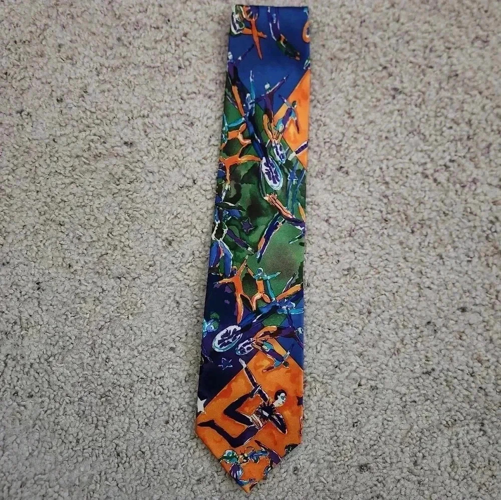Balancine Inc Cirque Du Soleil World Premiere 1987 Men's Silk Tie